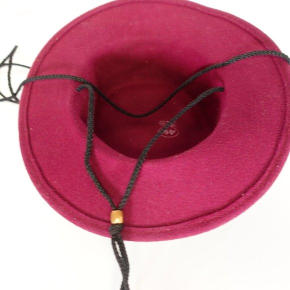 Arlin Hats Womens Wool Felt Crushable Wide Brim Fedora Designer‎ Red Wine USA main image 6